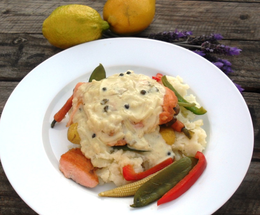 salmon with green peppercorn sauce recipe
