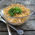 couscous with chickpeas. salad