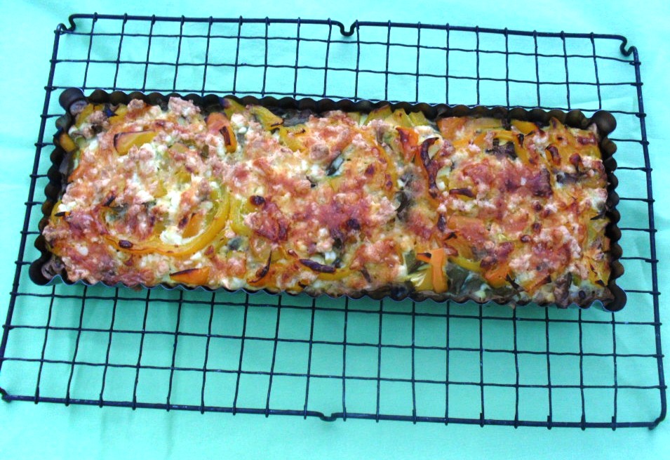 rice quiche 1 Brown rice tart with peppers and spinach rice quiche 1
