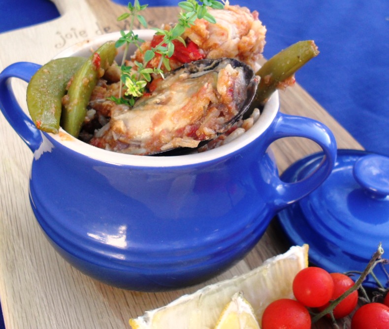 potjie with seafood and chicken